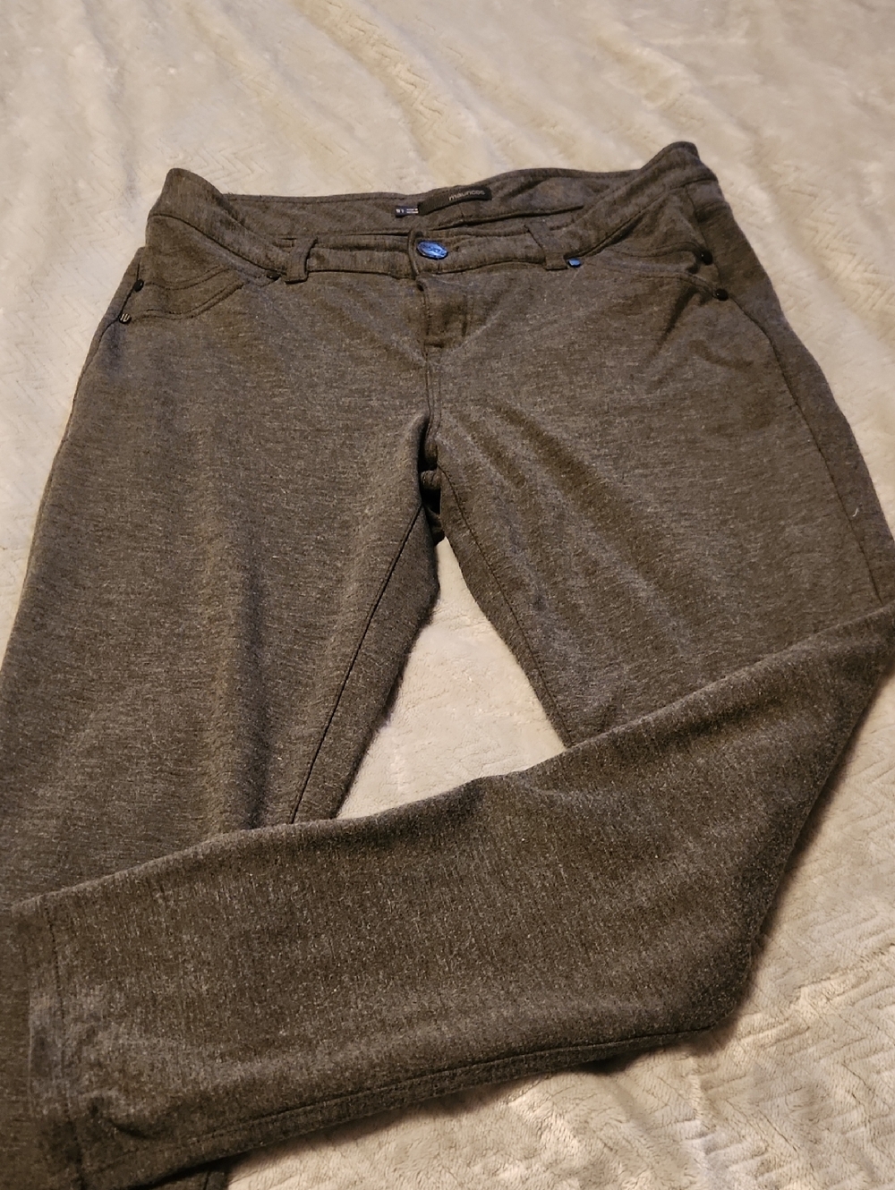 Maurices Charcoal Knit Short Length Pants